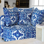 
Title: "Azul French-Inspired Swivel Accent Chair: Elegant Blue and White Pattern:
"Elevate your living space with the Azul French-inspired swivel accent chair. Featuring a stunning this elegant armchair combines comfort and style. The curved silhouette and plush cushions create a cozy seating option, while the bold print adds a pop of color to any room. Perfect for contemporary or traditional interiors, this statement piece complements white built-ins and pairs beautifully with natural elements like wooden