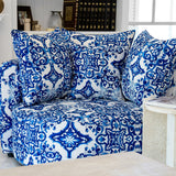 
Title: "Azul French-Inspired Swivel Accent Chair: Elegant Blue and White Pattern:
"Elevate your living space with the Azul French-inspired swivel accent chair. Featuring a stunning this elegant armchair combines comfort and style. The curved silhouette and plush cushions create a cozy seating option, while the bold print adds a pop of color to any room. Perfect for contemporary or traditional interiors, this statement piece complements white built-ins and pairs beautifully with natural elements like wooden